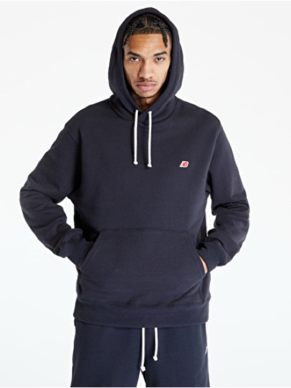 New Balance Black Pullover Hoodie with Small Logo